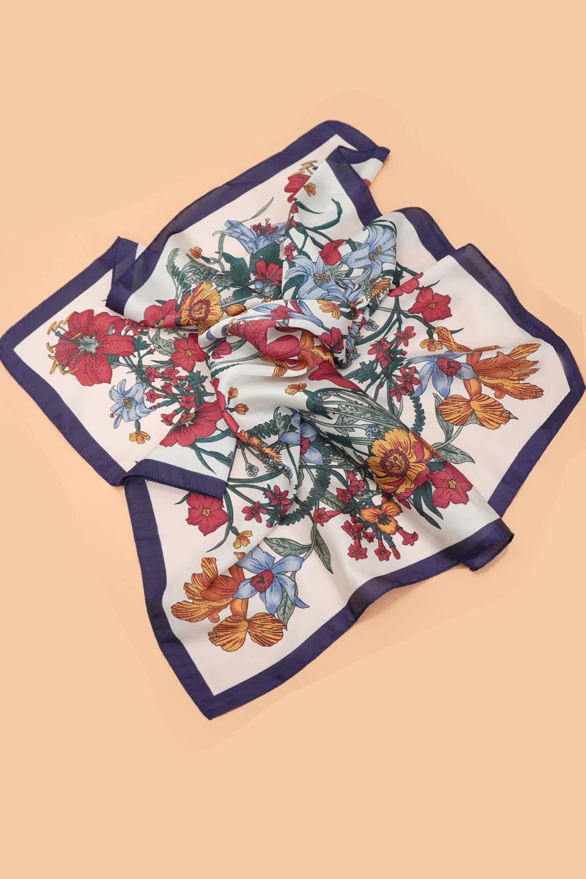 LARGE FLORAL PRINT BANDANA SCARF | 40SC651