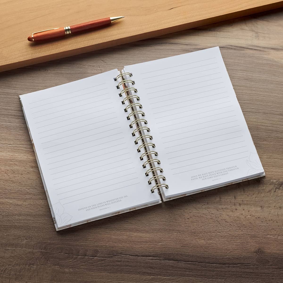 Journal Wirebound White Floral All Things For Good Rom. 8:27