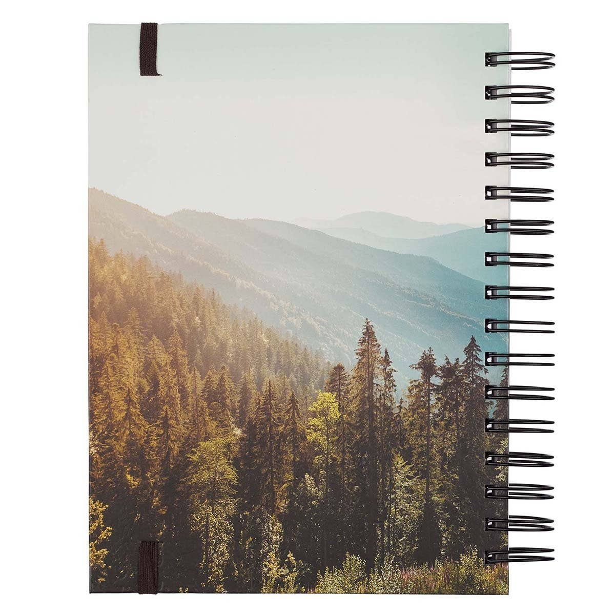 Be Strong and Courageous Large Wirebound Journal with Elasti