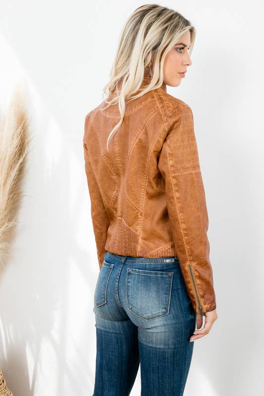 Garment Dye Double Zipper Pocket Jacket