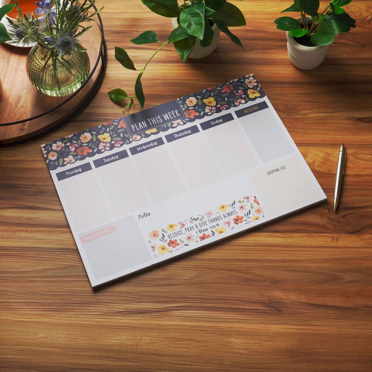 Weekly Planner Undated Rejoice Always 1 Thess. 5:16-18