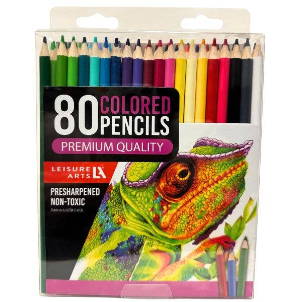 Leisure Arts - #48494 -80Pack Premium Quality Colored Pencil