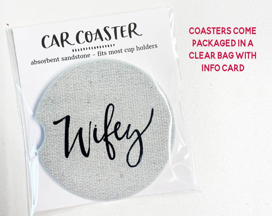 Prep Aqua and Green Car Coaster