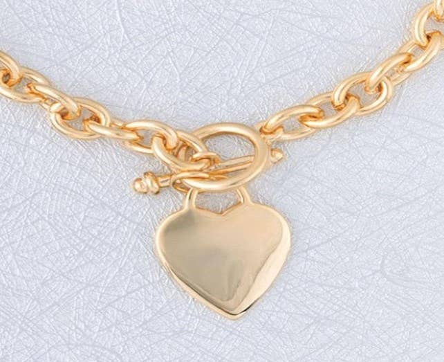 Tiffany 18" Heart Tag Necklace-Gold