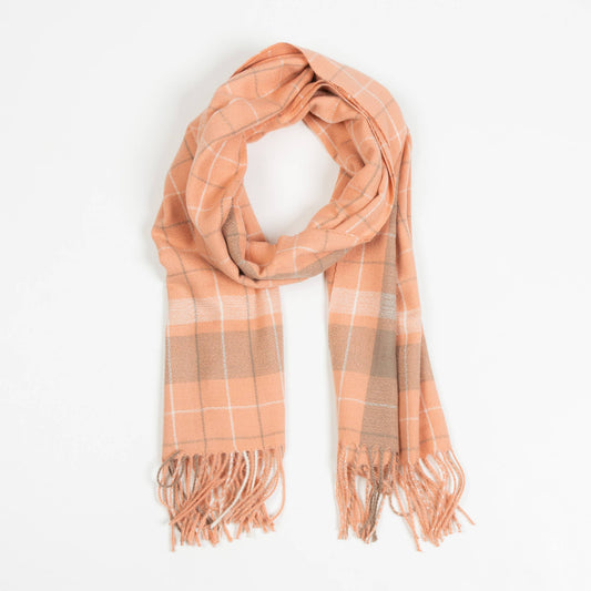Hani Plaid Winter Scarf with Fringe