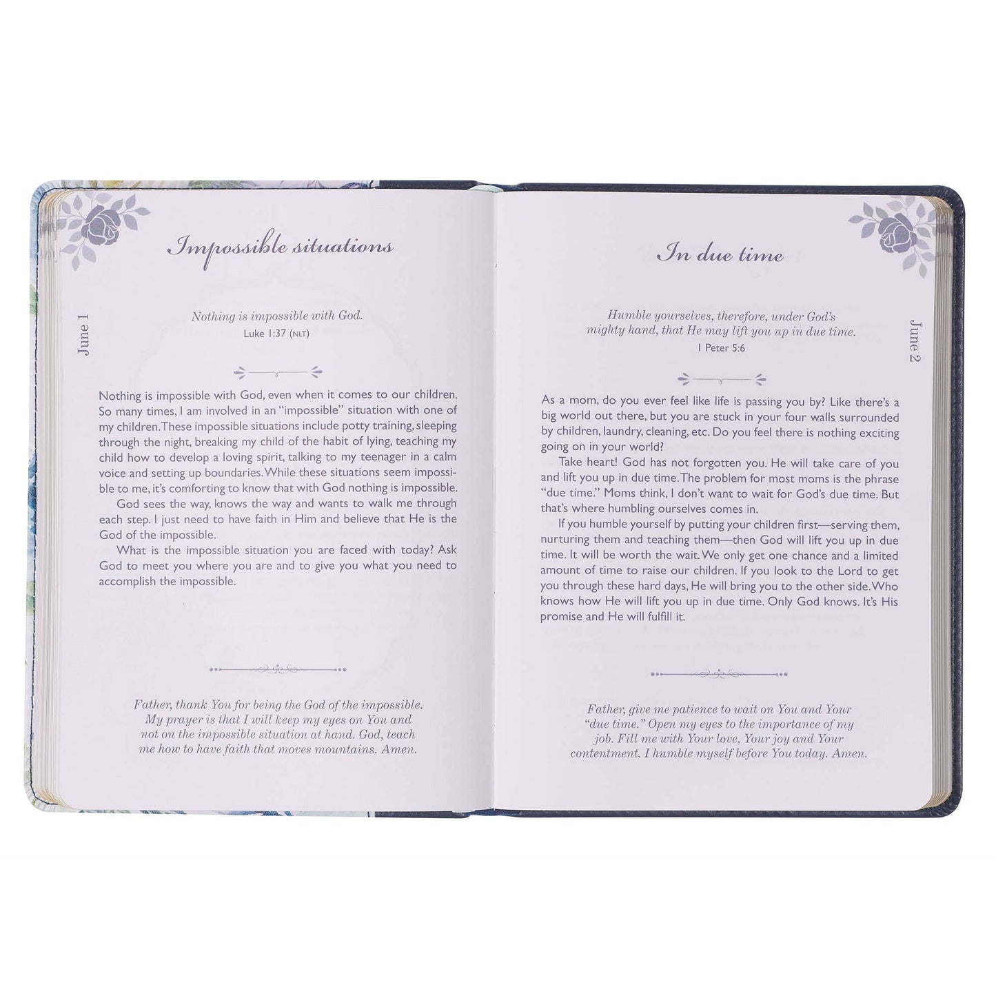 Devotional Moments with God for Mom's Faux leather