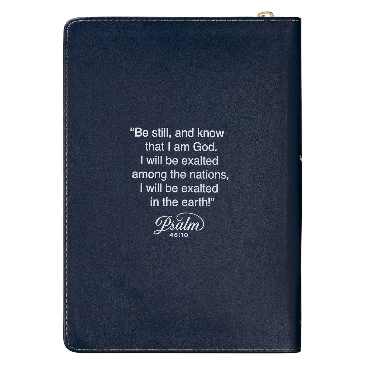 Journal Classic Zip Navy Be Still Ps. 46:10 New