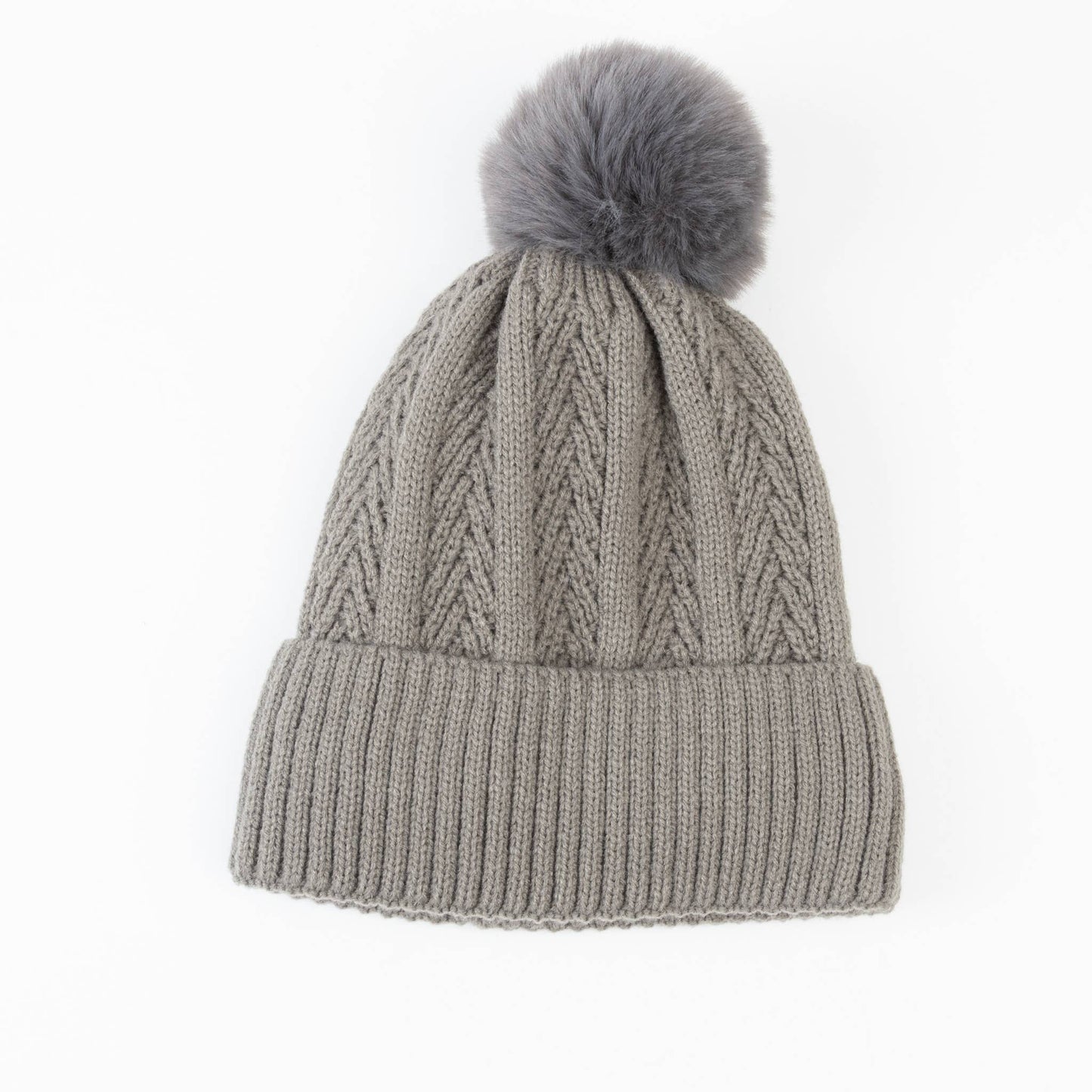 Roxanne Knit Pom Lined Beanie Hat