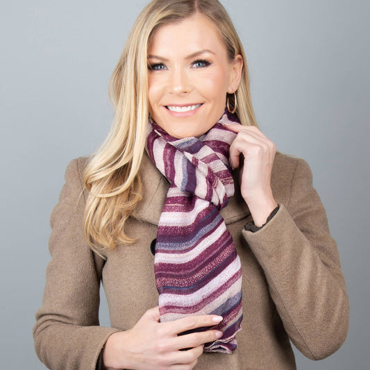 Dayton Lightweight Striped Sheer Scarf