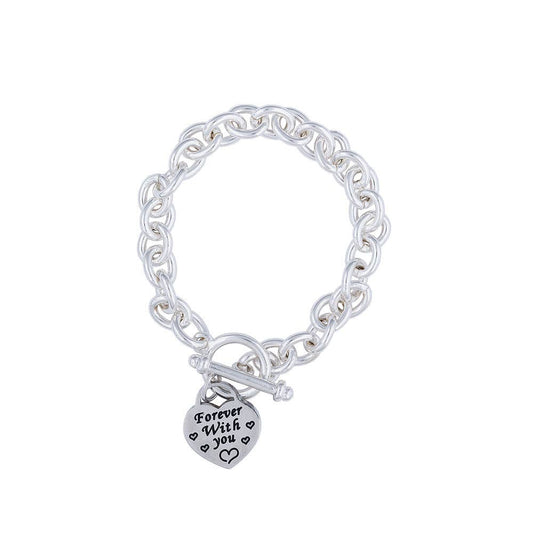 FASHION TIFFANY STYLE HEART TAG BRACELET--
FOREVER WITH YOU