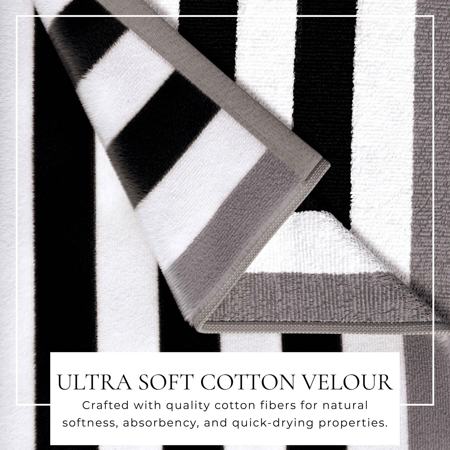 Oversized Striped Border Cabana Beach Towel - Santa Cruz