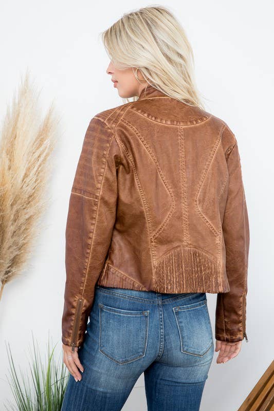 Garment Dye Double Zipper Pocket Jacket