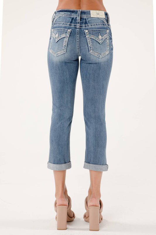 Miss Me Mid Rise Capri Jeans M9441