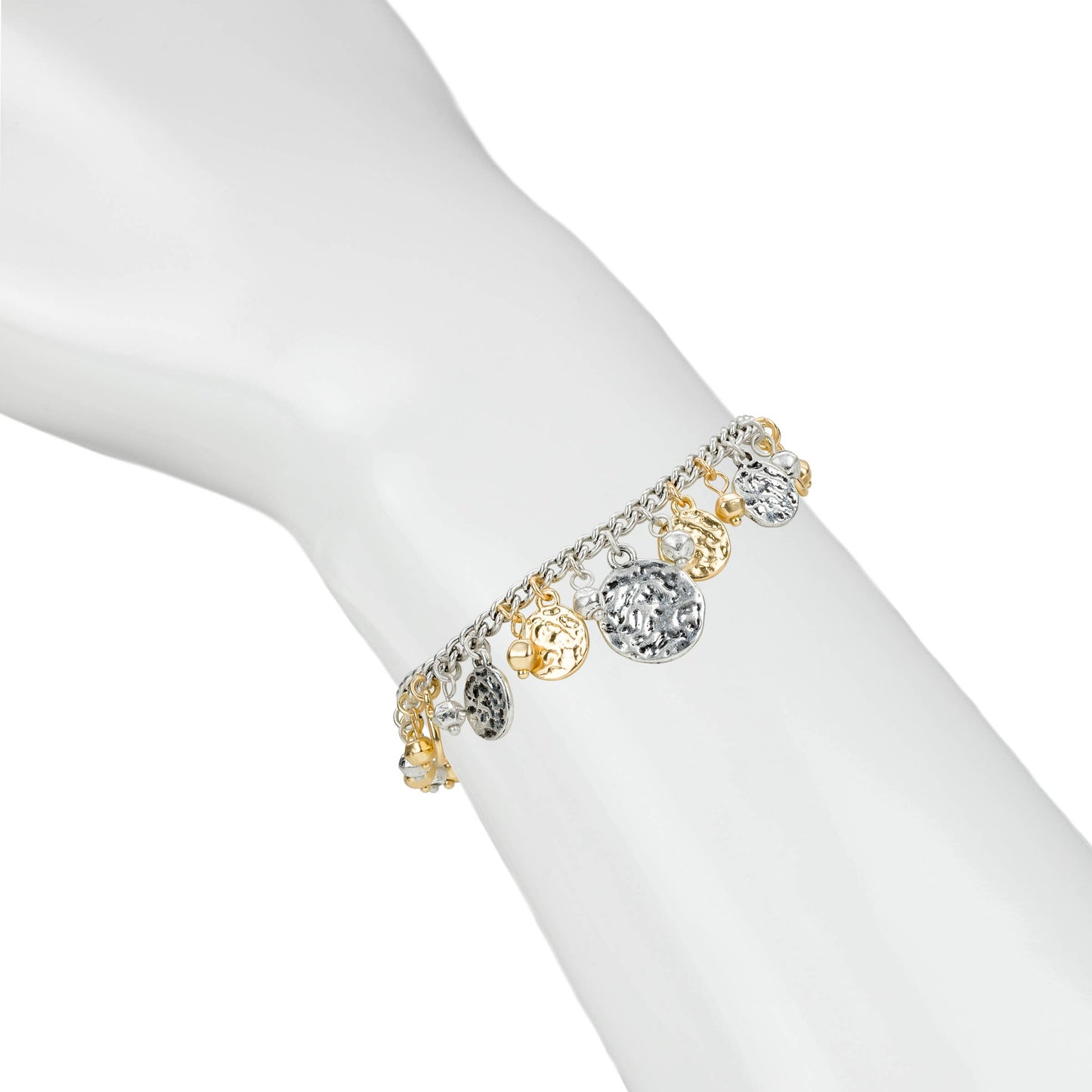 Patricia Nash Multi Charm Bracelet: Matte Gold