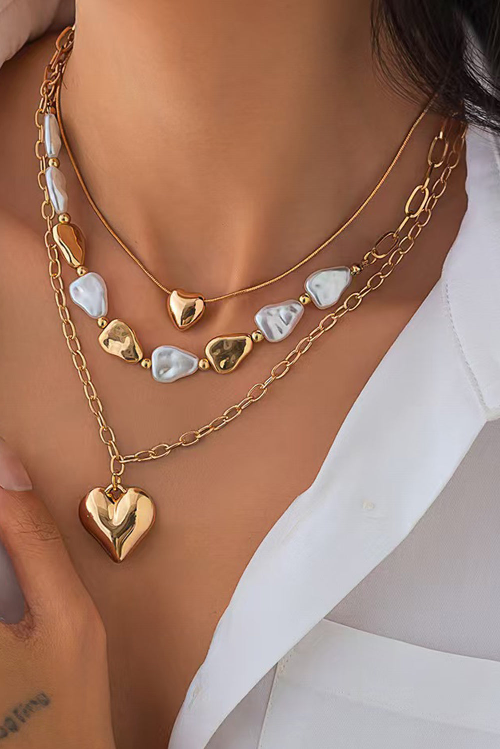 Heart Gold Fashion Necklace