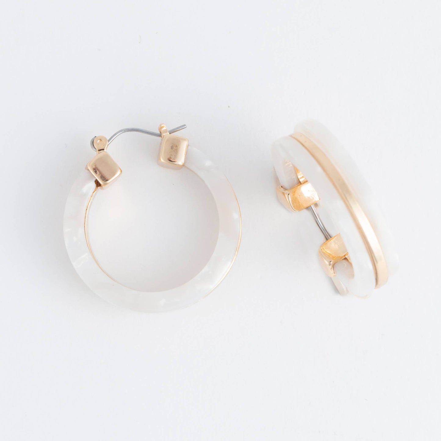 Sloane Tortoiseshell Circle Acrylic Hoop Earring: Classic Tortoise