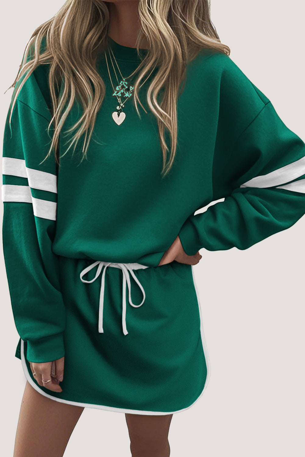 Evergreen Sweatshirt and Skirt/Skort Set