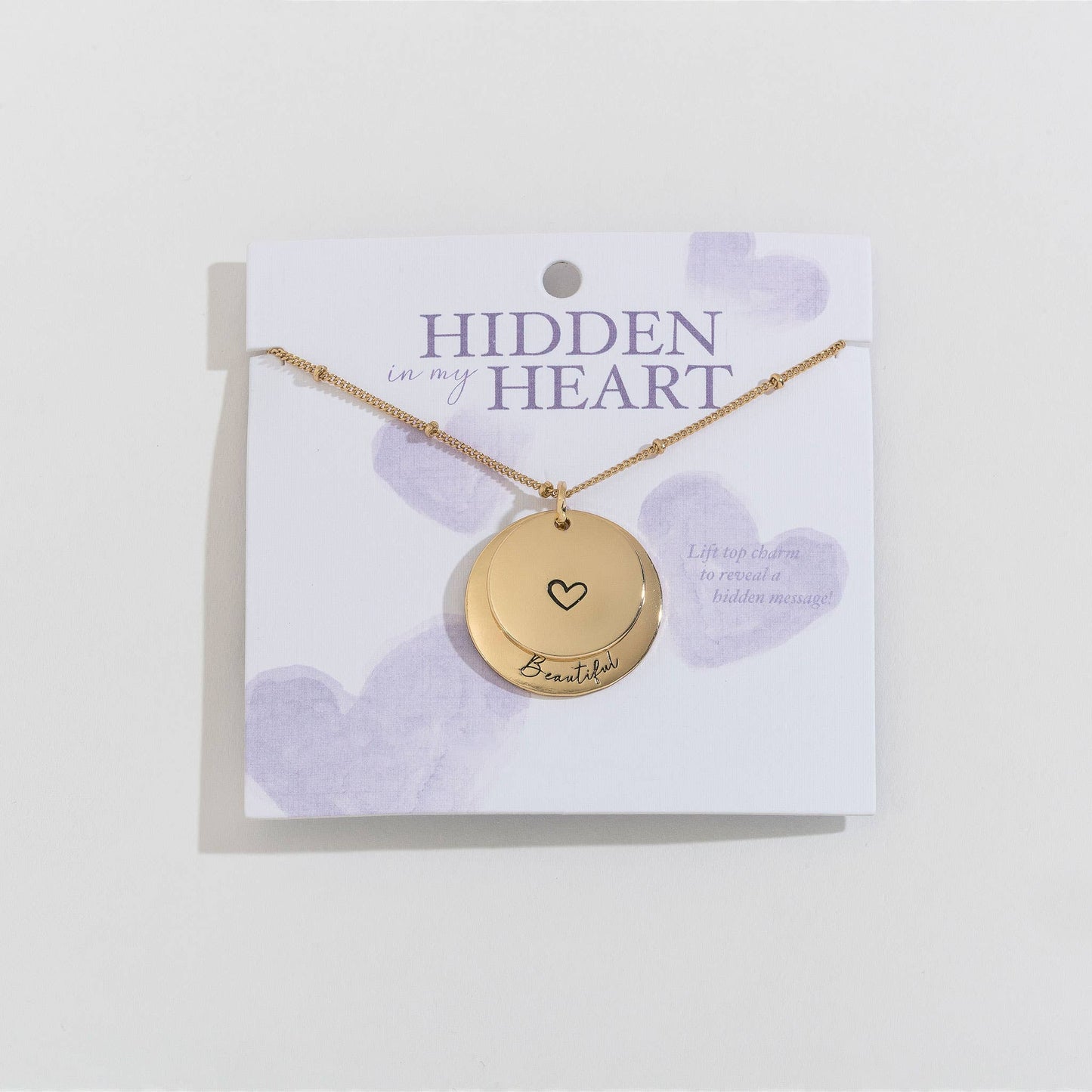 Sale - Beautiful Hidden Heart Pendant Necklace