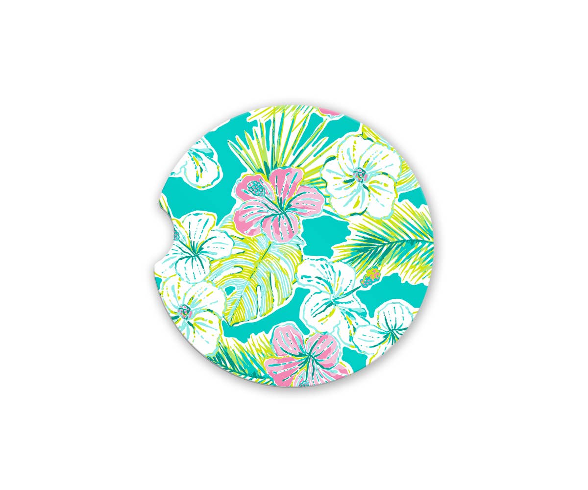 Prep Aqua and Green Car Coaster