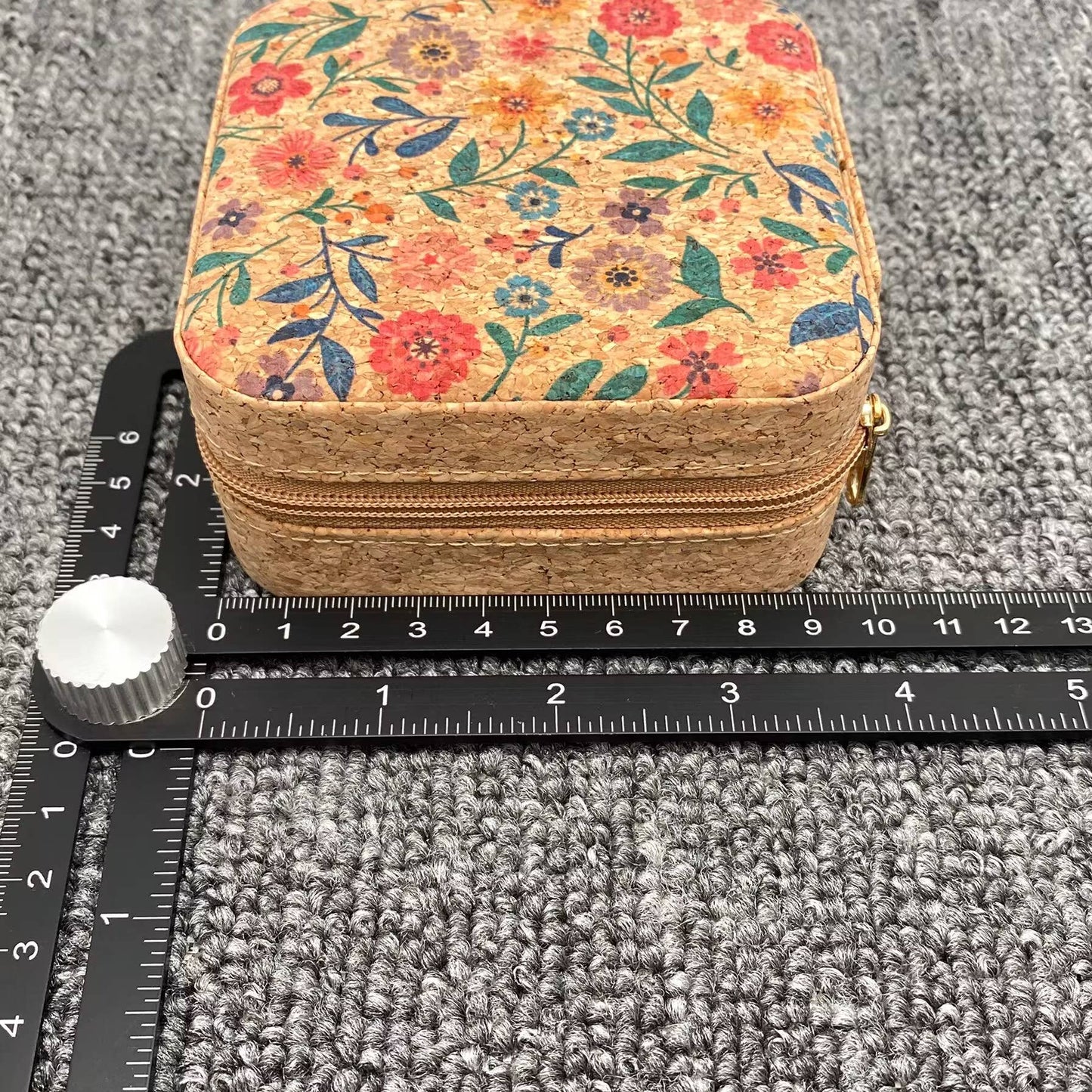 Vintage Crushed Wood Grain PU Leather Jewelry Storage Box: B