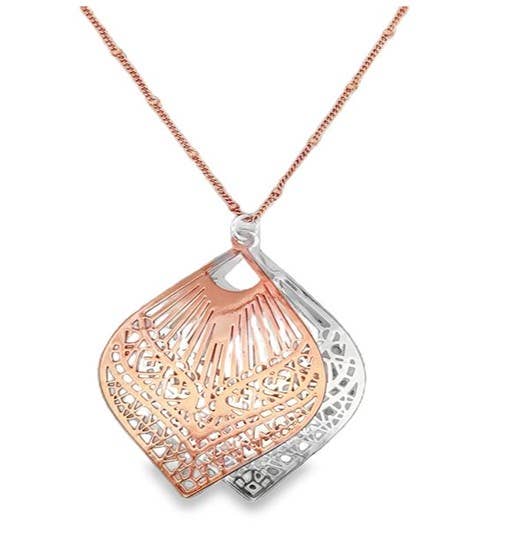Rose Gold and Rhodium Necklace