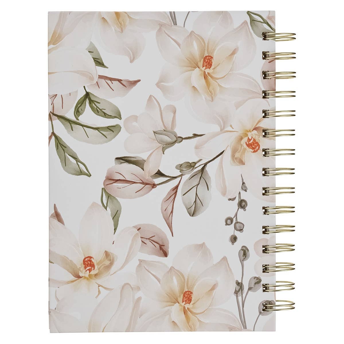 Journal Wirebound White Floral All Things For Good Rom. 8:27