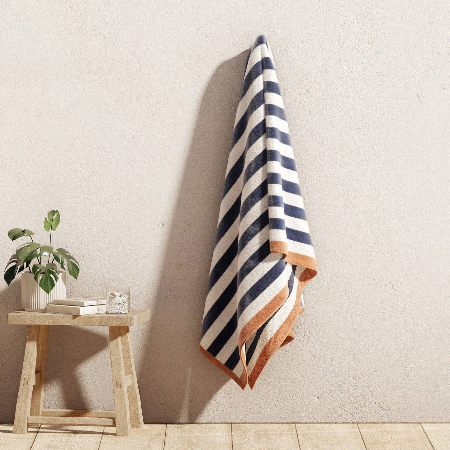Oversized Striped Border Cabana Beach Towel - Santa Cruz