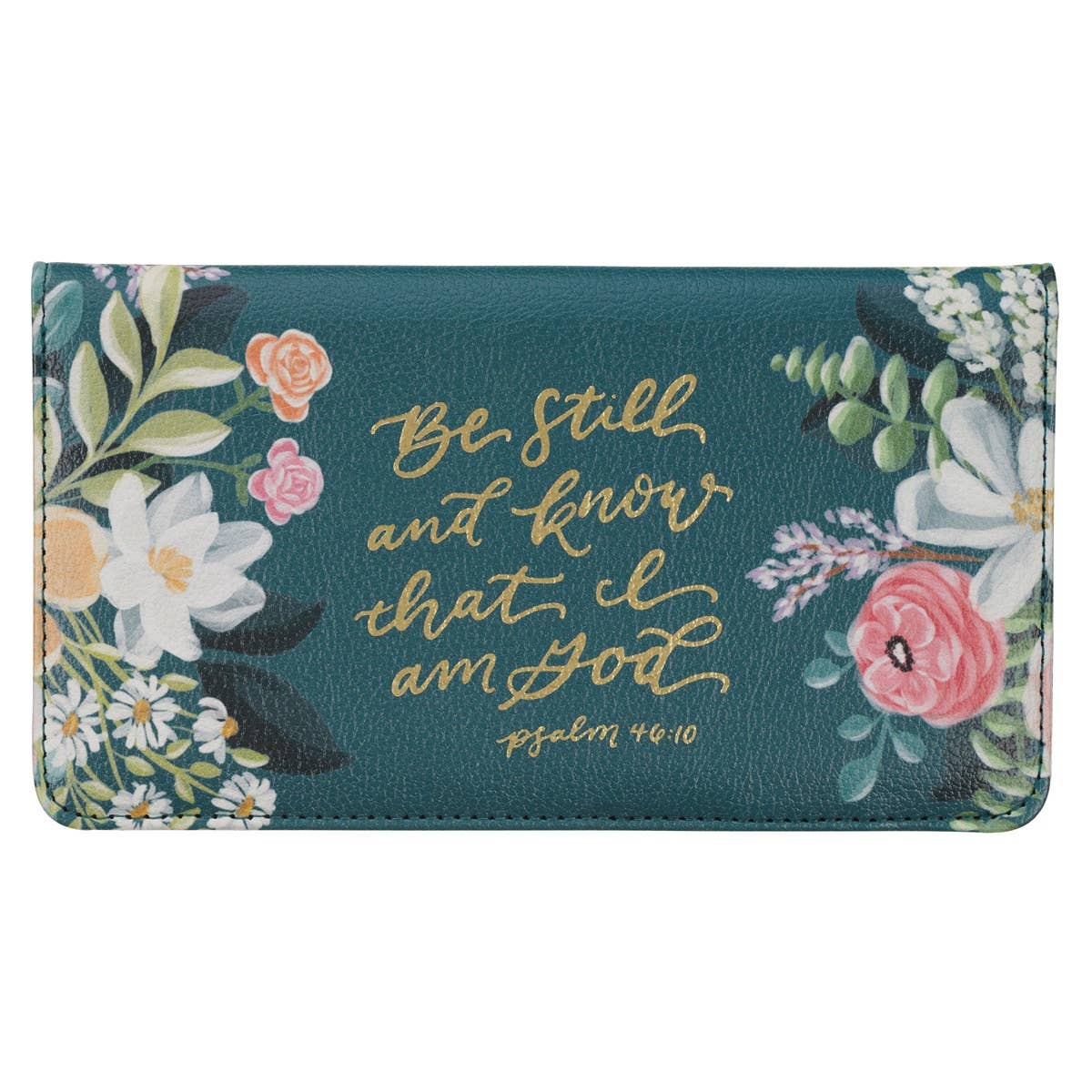 Checkbook Wallet Teal Be Still Ps. 46:10