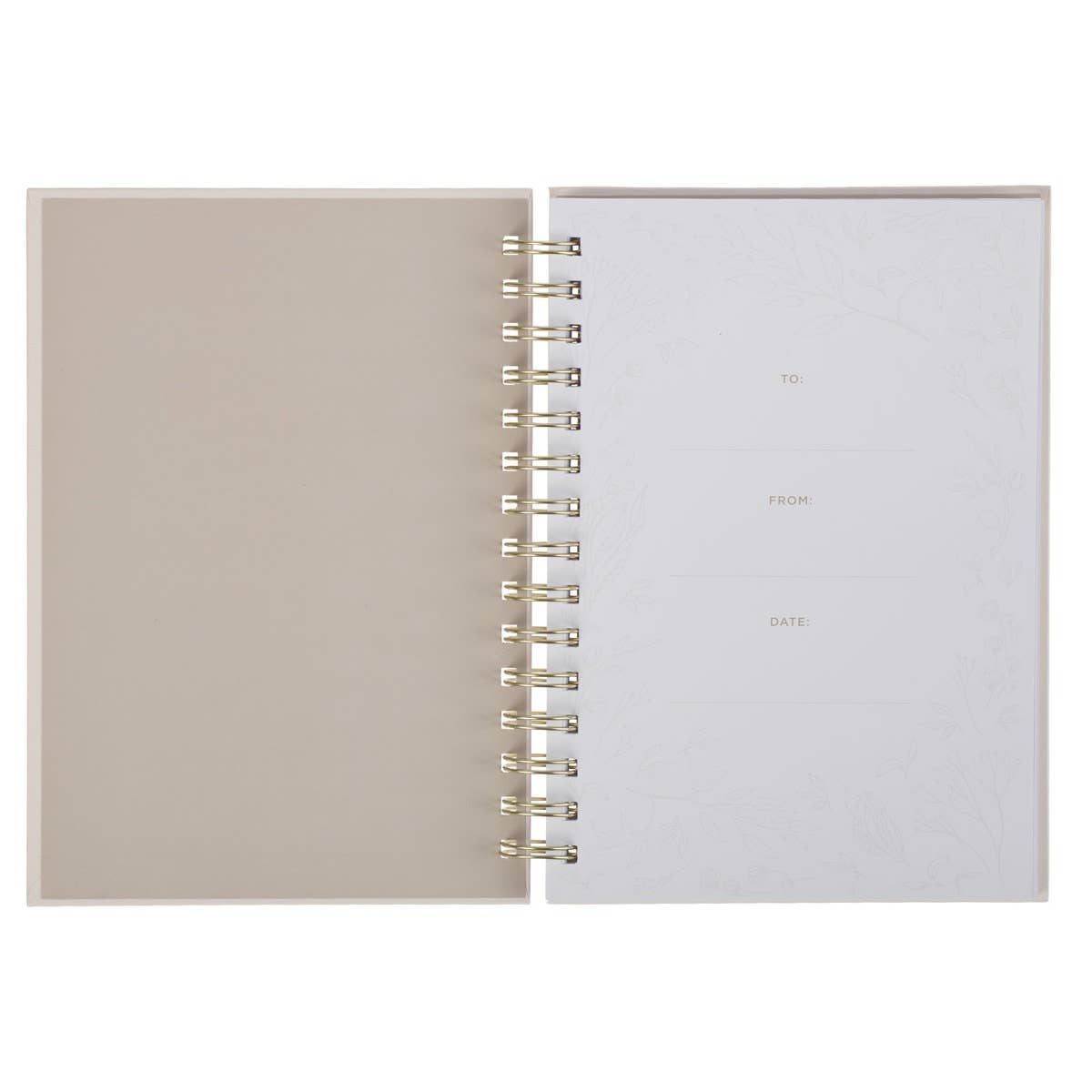 Journal Wirebound Ivory Floral Everything Beautiful Ecc 3:11