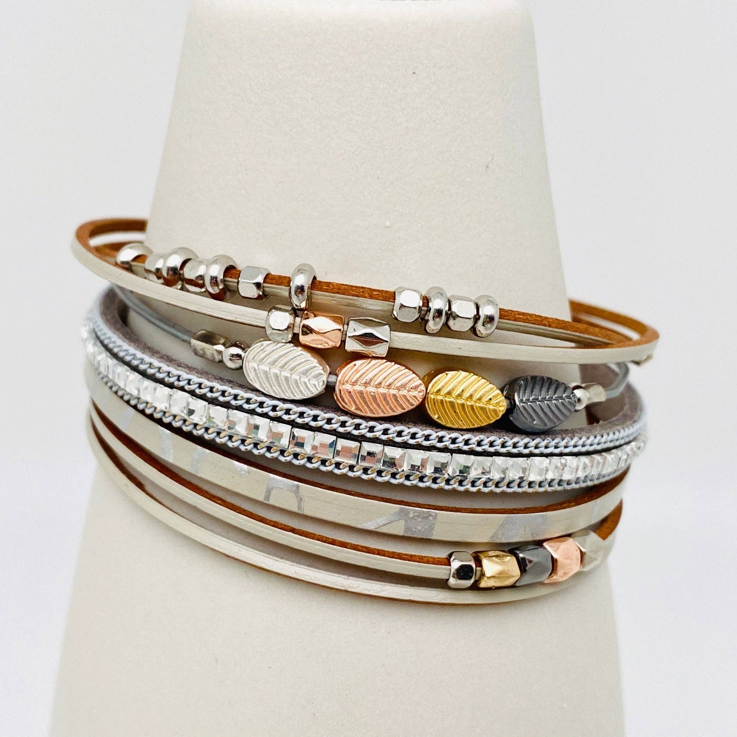 Bohemian Style Leather Multi-Layer Bracelet Bangle - BJ/LB: 2