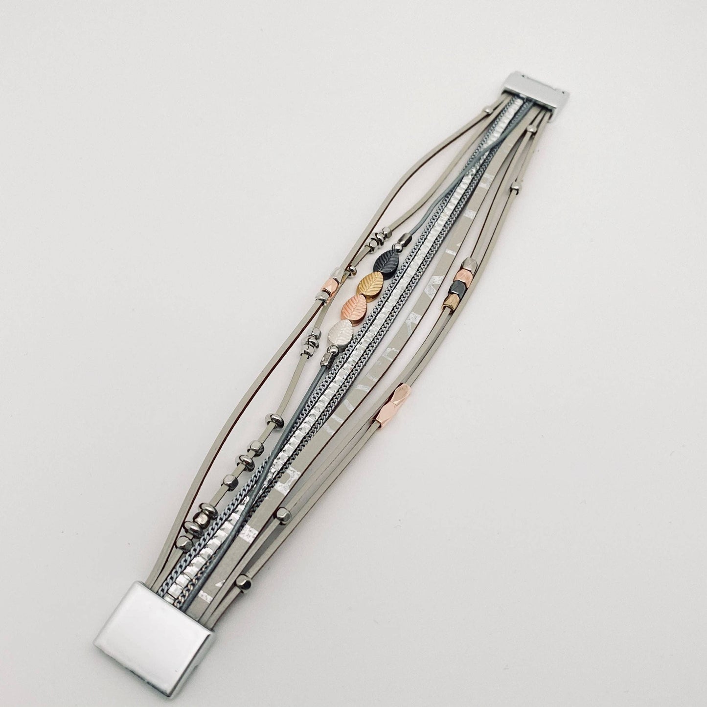 Bohemian Style Leather Multi-Layer Bracelet Bangle - BJ/LB: 2