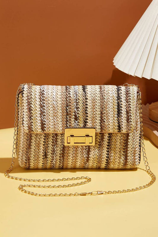 LDC Bohemian Woven Gold Chain Shoulder Bag