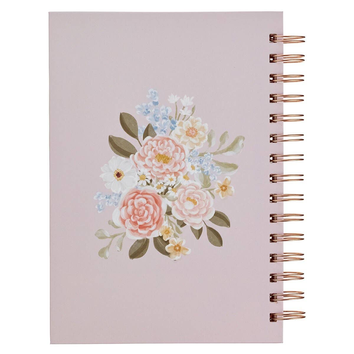 Journal Wirebound Pink Floral Strength & Dignity Prov. 31:25
