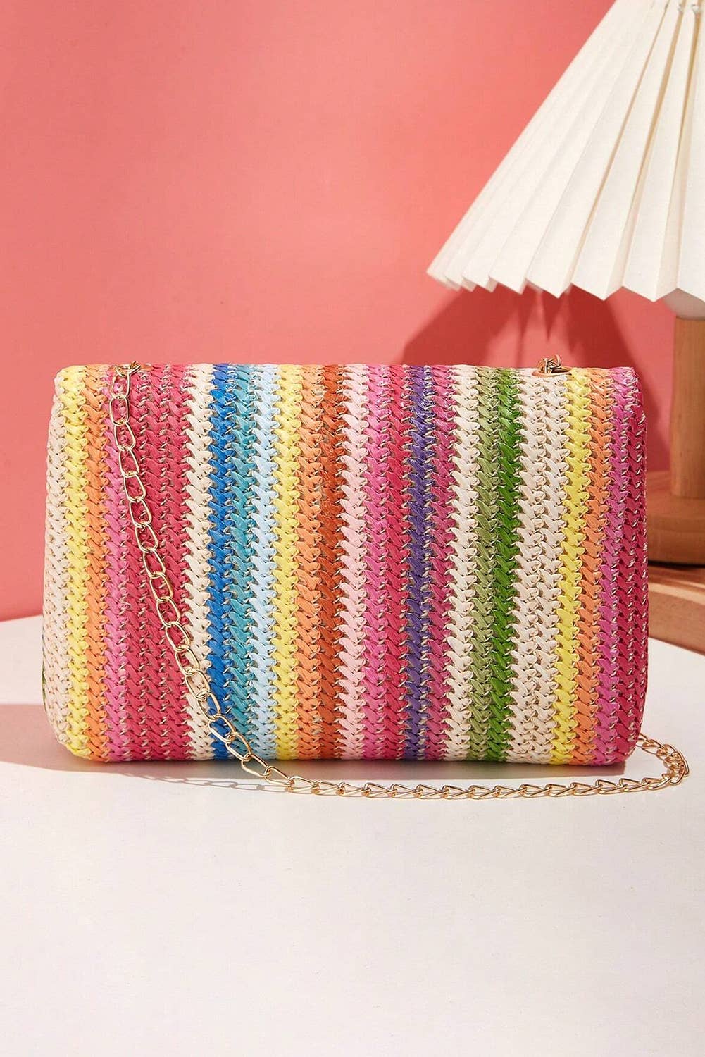 LDC Bohemian Woven Gold Chain Shoulder Bag