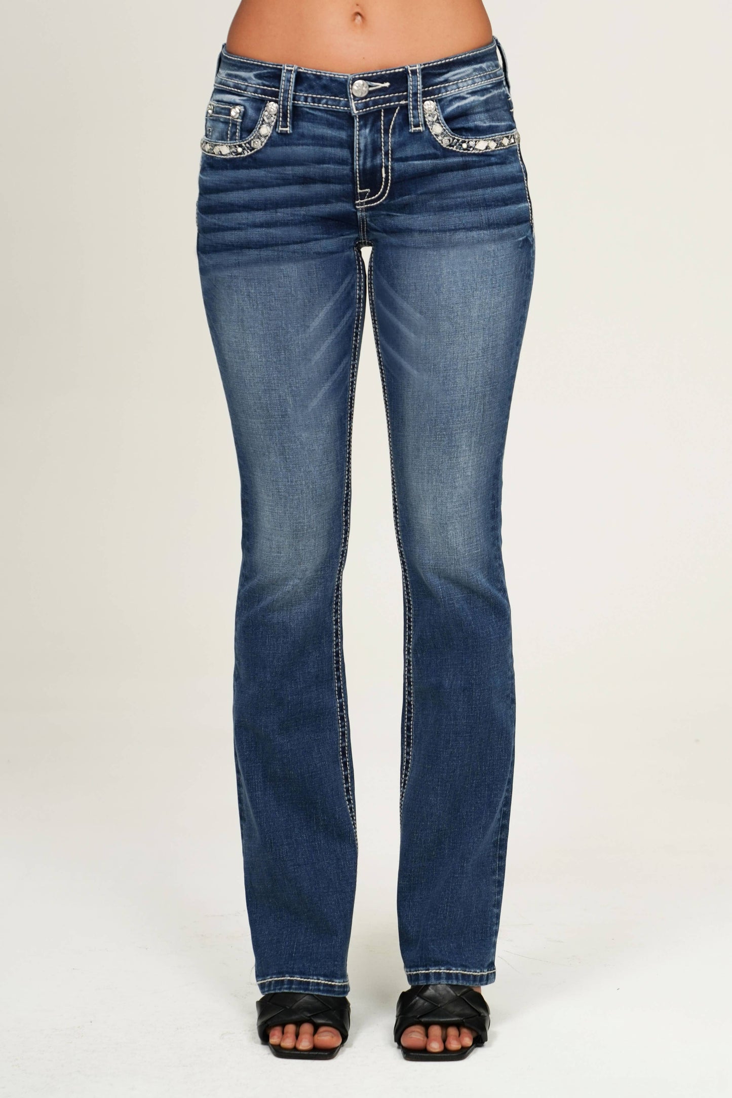 Miss Me 30 Mid Rise Boot Cut Jean  Style M9517BS-