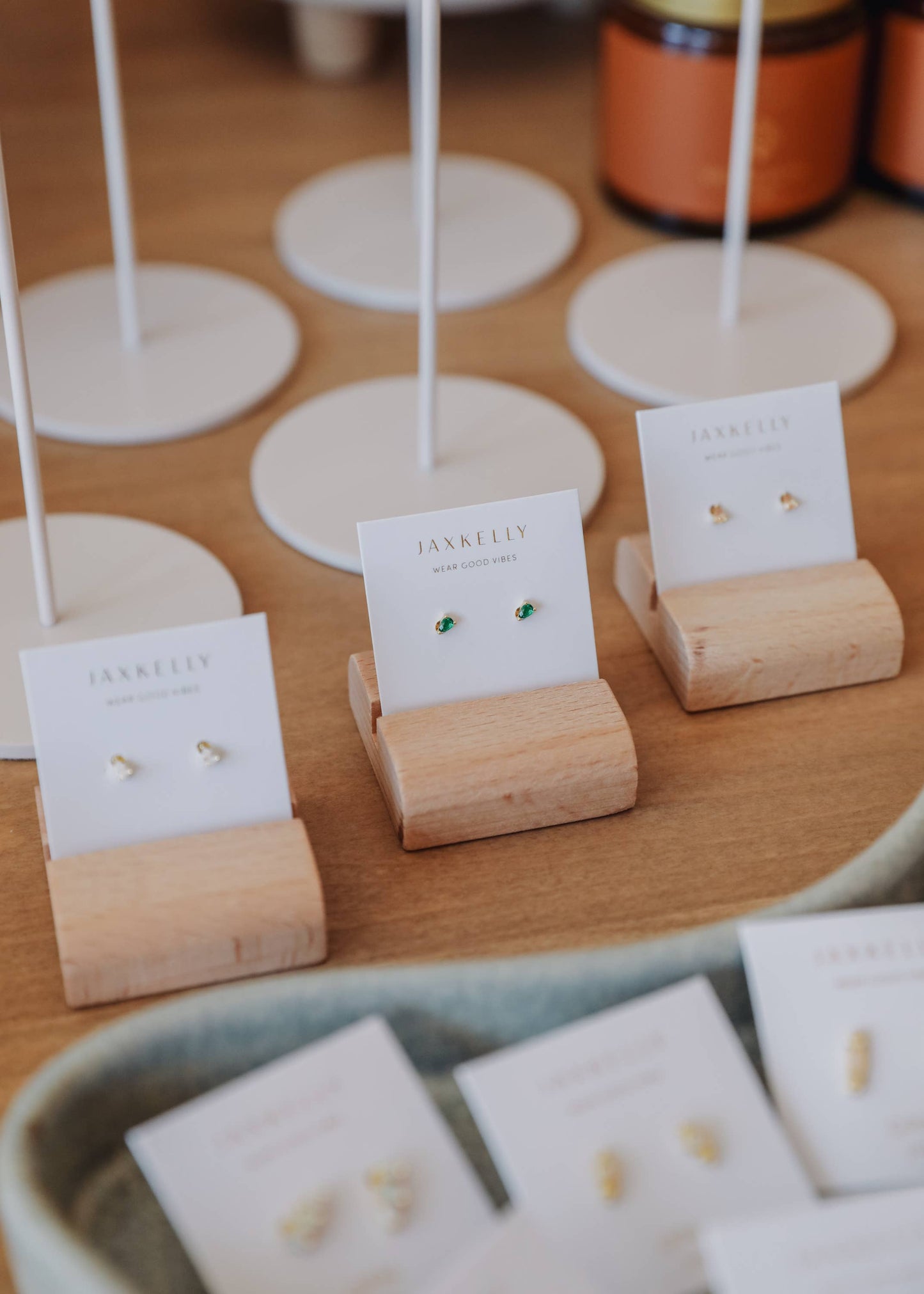 Teardrop - Emerald CZ - Earrings