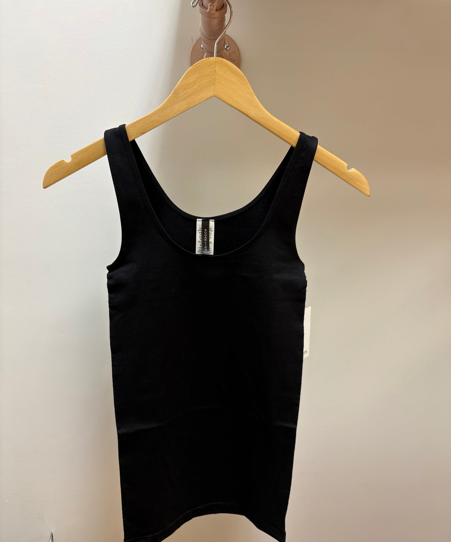 Black Tank Top Seamless SugarLips