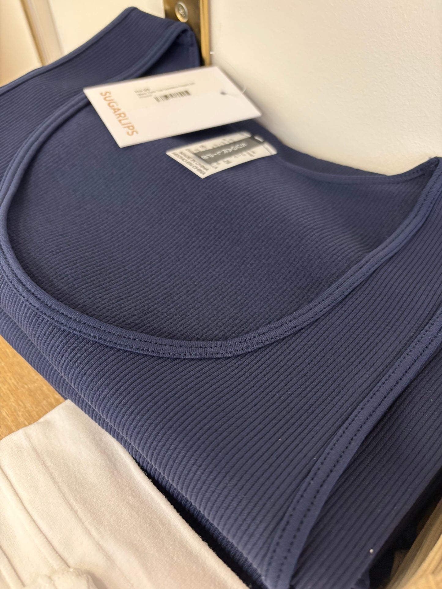 Navy Tank Top Sugar Lips Women One Size